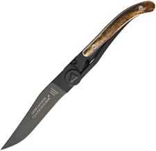 Laguiole Claude Dozorme Folding Knife 3.5" X50CrMoV15 Steel Blade Stag Bone