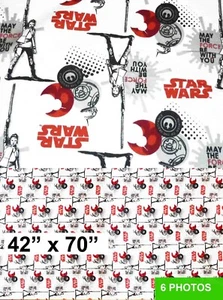 Star Wars May The Force Be With YOU fabric Fleece 42"x70" Last Jadi Girl Warrior - Picture 1 of 6