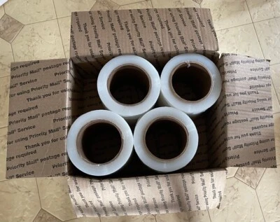 4 Rolls Industrial Strength Mini Hand Stretch Wrap 5" 700 Ft Roll 120 Gauge - Image 1 of 3