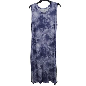 Alfani Intimates Women's Purple Blue Tie Dye Sleeveless Long Split Nightgown XL - Picture 1 of 6