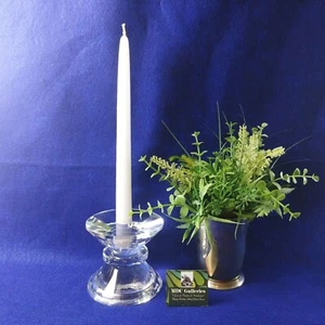 Taper and Pillar Crystal Glass Candle Holder Faceted Design Elegant Home Decor - Picture 1 of 7