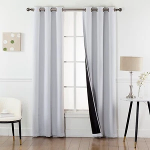 100% Blackout Window Curtain - Black Back & Grommets - 7 COLORS - 4 SIZES!!! - Picture 1 of 48