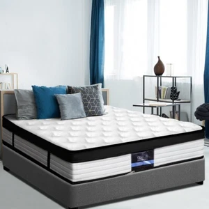 Single Size Mattress Bed High Density Foam Pocket Spring Euro Top Luxury Bedding - Picture 1 of 15