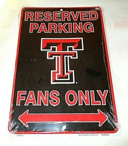**TEXAS TECH RED RAIDERS RESERVED PARKING Metal Sign #03 - NEW** - Picture 1 of 1