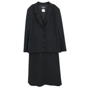 Chanel Setup Suit Jacket Skirt Black 98A #38 185434 - Picture 1 of 10