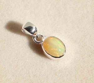 7,70 ct schöner äthiopischer Opal Edelstein 925 Sterling Silber Handarbeit Anhänger - Bild 1 von 3