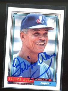 Tarjeta firmada Topps Felipe Alou 1992 autógrafo auto exposiciones gigantes - Imagen 1 de 1