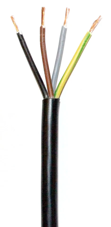 (2,39€/m) PVC-Schlauchleitung Kabel H03VV-F 4x0,75 mm² 4G0,75, schwarz - Bild 1 von 1