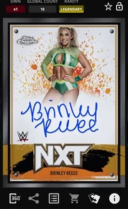 WWE Topps Slam Chrome DIGITAL Brinley Reece Legendary Auto Black /10 CC READ!! - Picture 1 of 1