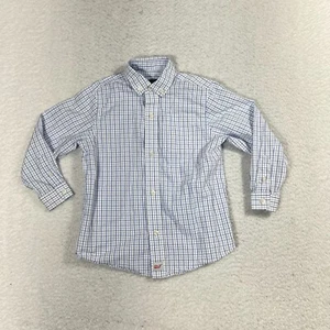 Vineyard Vines Murray Shirt Whale Long Sleeve Button 3T 100% Cotton Blue Check - Picture 1 of 7