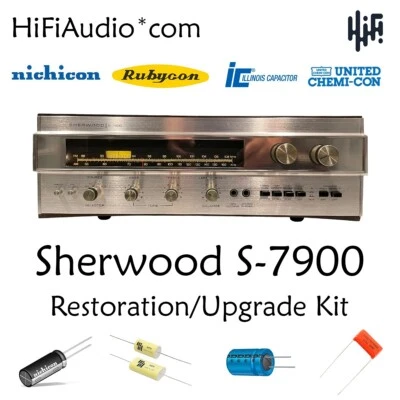Sherwood S7900 restoration recap repair upgrade rebuild kit fix filter capacitor - Image 1 of 4