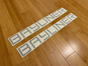 BAYLINER BOAT DECALS - 24” Black STICKERS - Set of 2  Replacement Boats Hull - Picture 1 of 4