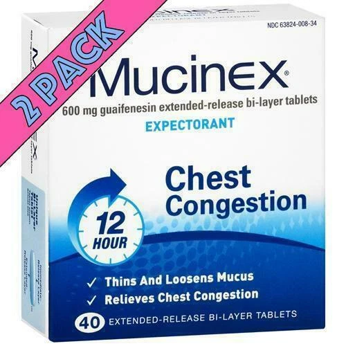 MUCINEX TABS E/R 600 MG 40