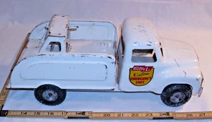 BUDDY L FORD ELECTRIC EMERGENCY UNIT WRECKER TOW TRUCK STEEL TOY 1950s - Picture 1 of 4