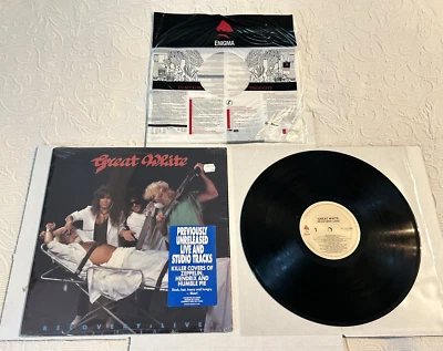 GREAT WHITE -JACK RUSSELL-RECOVERY LIVE!-1987 OG VINYL RECORD LP ENIGMA D1-73295 - Image 1 of 4