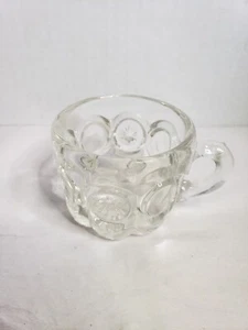 Tiffin Franziskaner Mond & Sterne Punschbecher mit Griffen Klarglas Vintage  - Bild 1 von 6