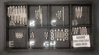 Gasgas Ec Mc Xc De Hp 200 250 300 Stainless Engine Bolt Screw Set Kit Polished - Image 1 of 4