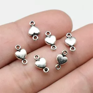 Kostenloser Versand 760 Stck. Tibet Silber Herz Verbinder 10x5MM C13363 - Bild 1 von 2