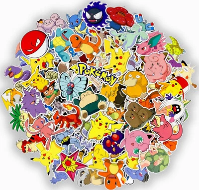 40pcs POKEMON PIKACHU WALL STICKER Pocket Monster Kids Room Vinyl Decals UK NEW - Image 1 of 4