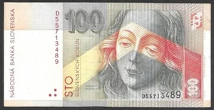 Slowakei 100 Korun 1996 , P-25a , ca. ss , Serie D - Bild 1 von 2