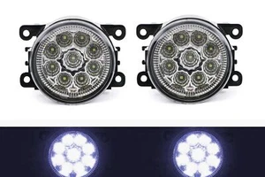 Front Fog Light Set LED For Peugeot 607 04-10 Crystal Clear Lamps Pair - Picture 1 of 18