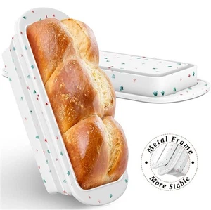 Silicone Bread Loaf Pan, 2 PCS collapsible Non-Stick Baking Mold Pans for Oven, - Picture 1 of 6