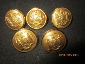 NY STATE EXCELSIOR UNIFORM KNÖPFE, JE 5, WATERBURY BUTTON CO, 1866-1897 - Bild 1 von 5