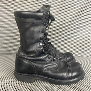 Vintage Concoran Boots Womens Size 6 Black Leather Paratrooper Boots Made In USA - Picture 1 of 15
