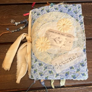 Junk Journal Cottagecore Floral Eclectic Decorated 2 Signatures Softcover - Picture 1 of 24