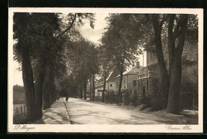 Dillingen, Ansichtskarte, Die Grosse Allee 1916  - Picture 1 of 2