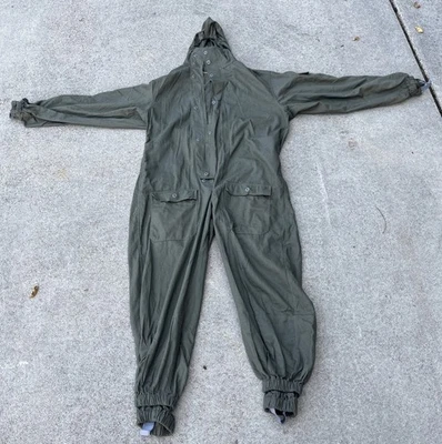 Macacão de algodão verde exército vintage X LG Chem Suit? Punho duplo Mechanics - Imagem 1 de 4