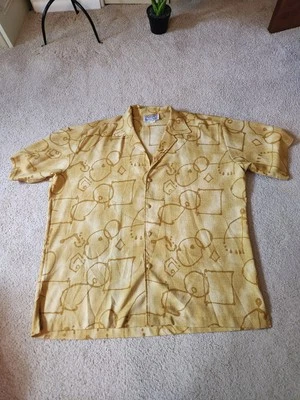 Conjunto de terno e calça masculina vintage Paitano tamanho 3x ouro amarelo manga curta lazer - Imagem 1 de 4