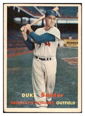 1957 Topps #170 Duke Snider Dodgers GD-VG SET BREAK 520848 (tarjetas aéreas) Foto 1 de 2
