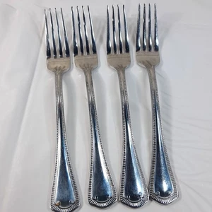 Waterford Somerset SET 4 Forks 8" large dinner Fork glossy Stainless Vintage - Picture 1 of 7