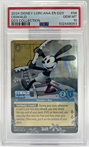 2024 Disney Lorcana EN D23 Oswald The Lucky Rabbit PSA GEM MINT 10 06/D23 - 9093 - Picture 1 of 2