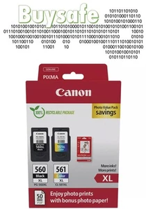 Confezione inchiostro e carta originale Canon PG-560XL / CL-561XL per Pixma TS5353 - Foto 1 di 4