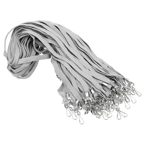 50pcs 47cm Cordons Vrac Enseignant Cordons Durables Personnalisés avec Clip Gris - Photo 1/6