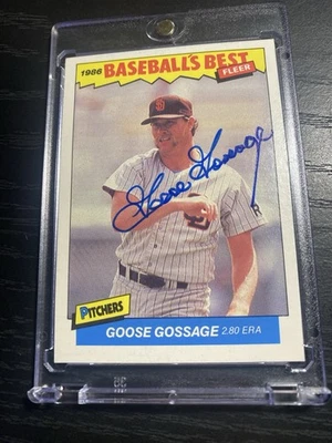Goose Gossage Autographed 1986 FLEER BASEBALL'S BEST Card Signed Padres - Image 1 of 4