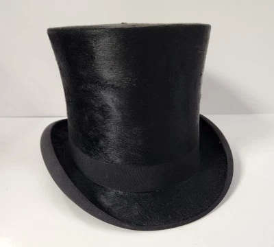 Sombrero de copa negro Knox New York de principios de 1900 en estuche Stetson Stratoliner - ¡Como nuevo! Foto 1 de 4
