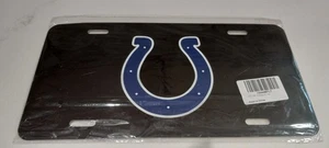 Indianapolis Colts Football Metal Novelty License Plate Tag Black Blue NFL - Picture 1 of 4