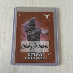 2024 ONIT Texas Longhorns Softball AUTOGRAPH card CITLALY GUTIERREZ 62/100 - Picture 1 of 2