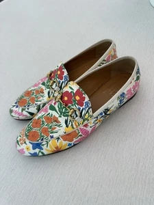 Gucci X KEN SCOTT Jordaan Floral Print Loafer White Multi, Size 37, 7 US - Picture 1 of 5