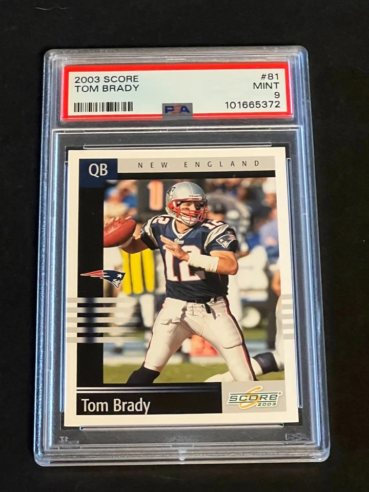 2003 Score Tom Brady ---PSA 9 MINT--card # 81--New England Patriots - Image 1 of 4
