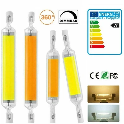 R7s 118mm 78mm 110V/220V LED 15W 30W Halogen Lamp COB Glass Replace - Image 1 of 4