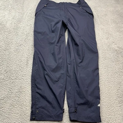 Calça de chuva Adidas Climashell Storm masculina XL azul forrada impermeável golfe com zíper pernas - Imagem 1 de 4