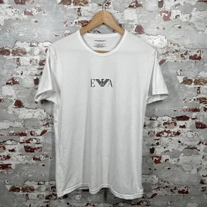 Emporio Armani T-Shirt White Small Graphic Large L Lounge Wear Underwear - Picture 1 of 7