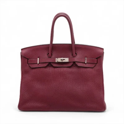 Accesorios de metal plateado Hermès Birkin 35 Le Tournay Fjord Rouge H □M: 2009 Foto 1 de 4