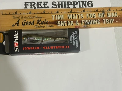 Sebile Magic Swimmer 95 AFUNDANDO 3-3/4" MS-.95-SK-GGE DOURADO GOOGLE COR DOS OLHOS NOVO NA CAIXA - Imagem 1 de 4