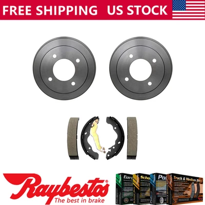 Rear Kit Brake Drums & Brake Shoes For 1997-2001 Hyundai Elantra - Raybestos - Image 1 of 4