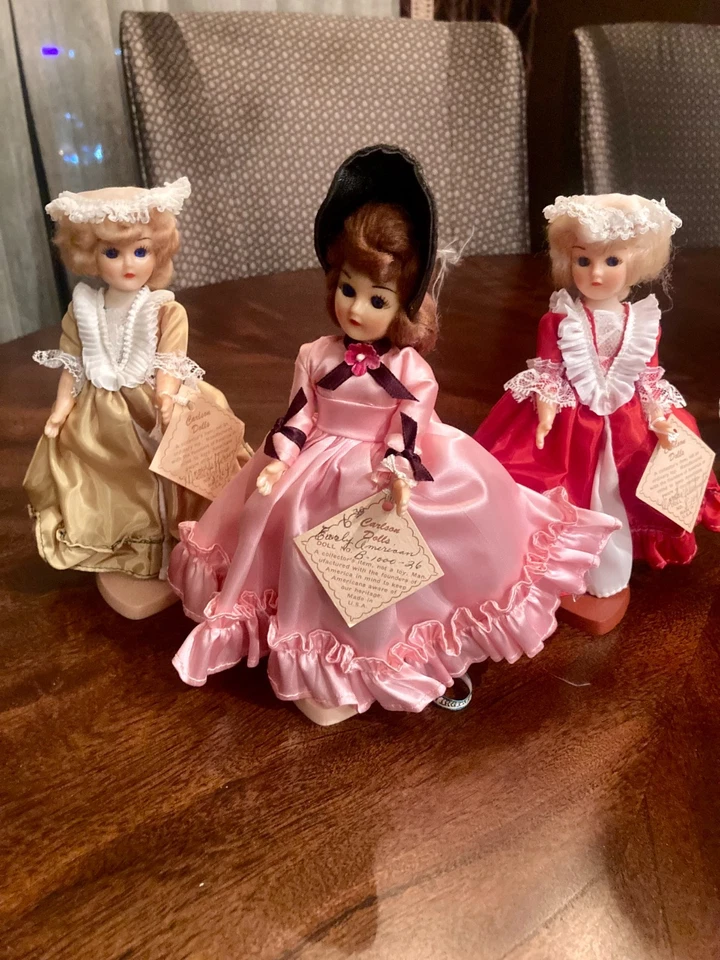 Vintage Carlson Mrs Washington Mrs Jefferson and Early American Dolls Set of 3 - Image 1 of 1